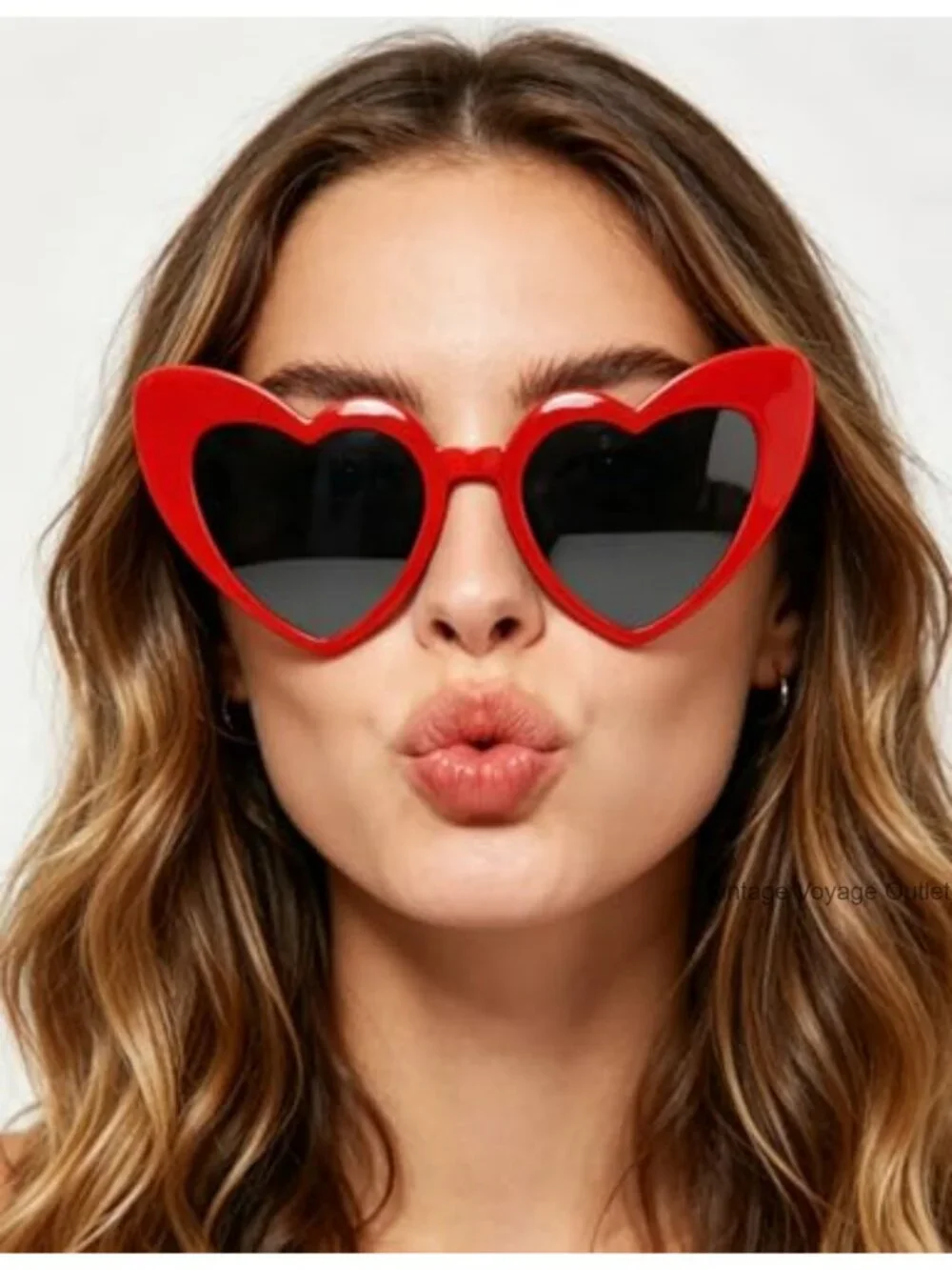 4 Pack Heart Sunglasses Cat Eye Vintage Retro Women UV Protection Party